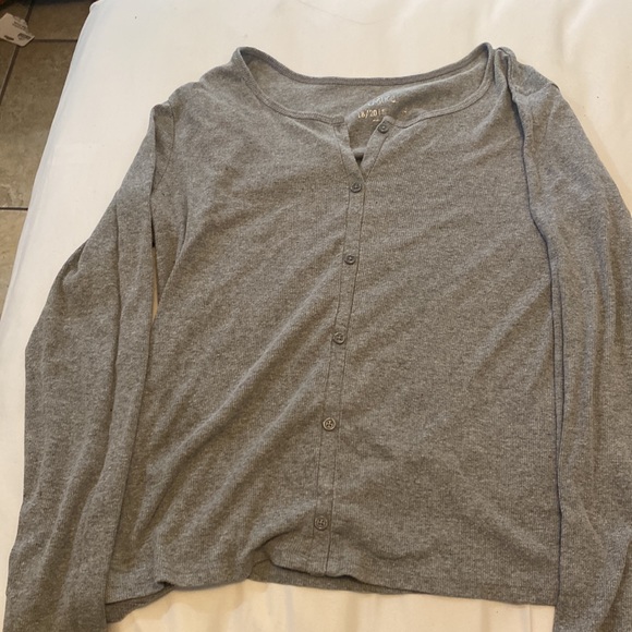 Grey,long sleeve,button up - Picture 2 of 2